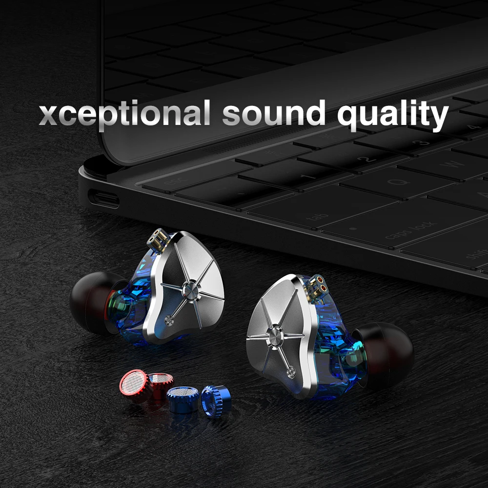 TRN STM 1DD 1BA auriculares intrauditivos híbridos HIFI Monitor de DJ auriculares deportivos para correr tapones para los oídos auriculares con filtro reemplazable híbrido