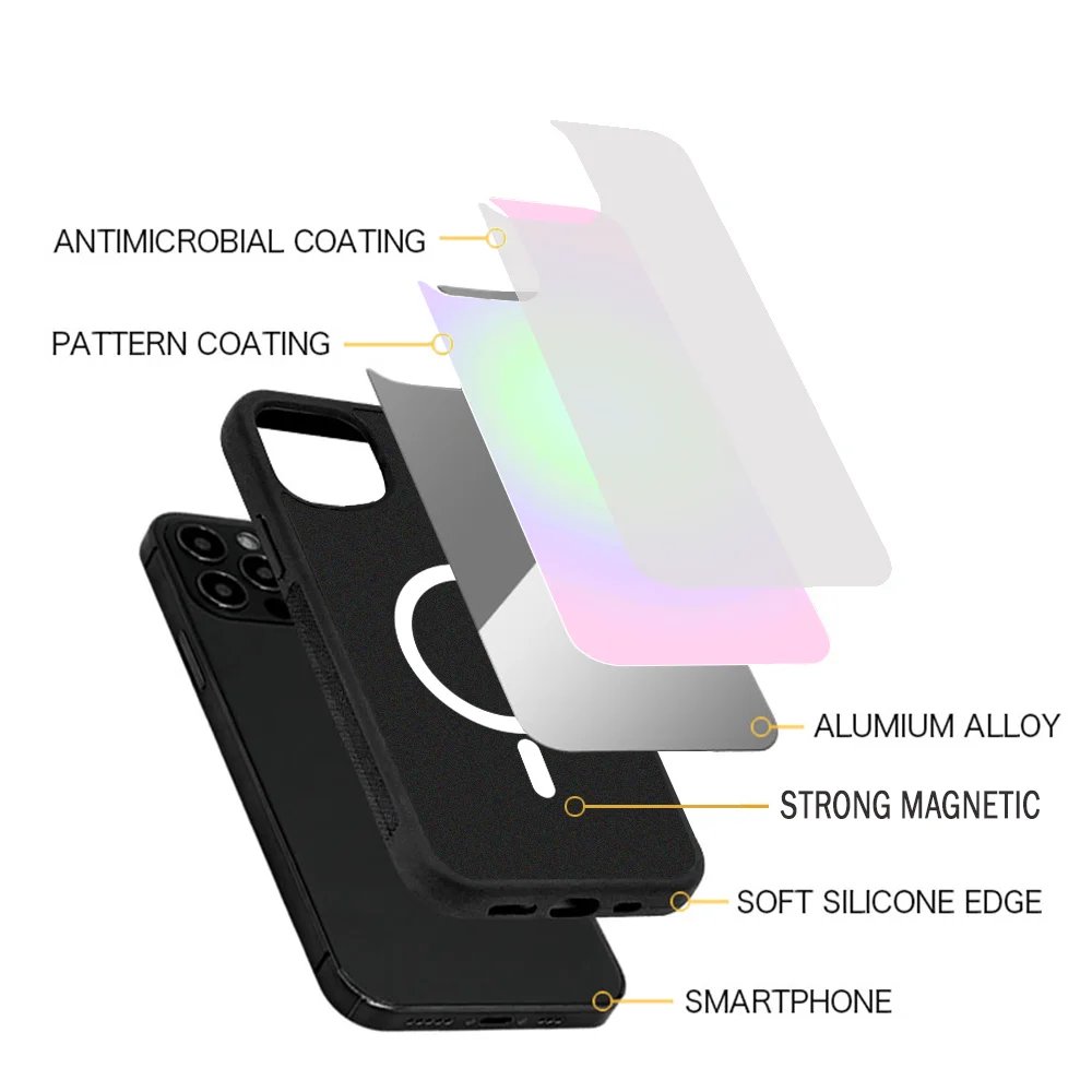 Funda de teléfono pasta Aura para IPhone 11, 12, 13, 14, 15 Plus Pro Max, cubierta acrílica de espejo para carga inalámbrica Magsafe