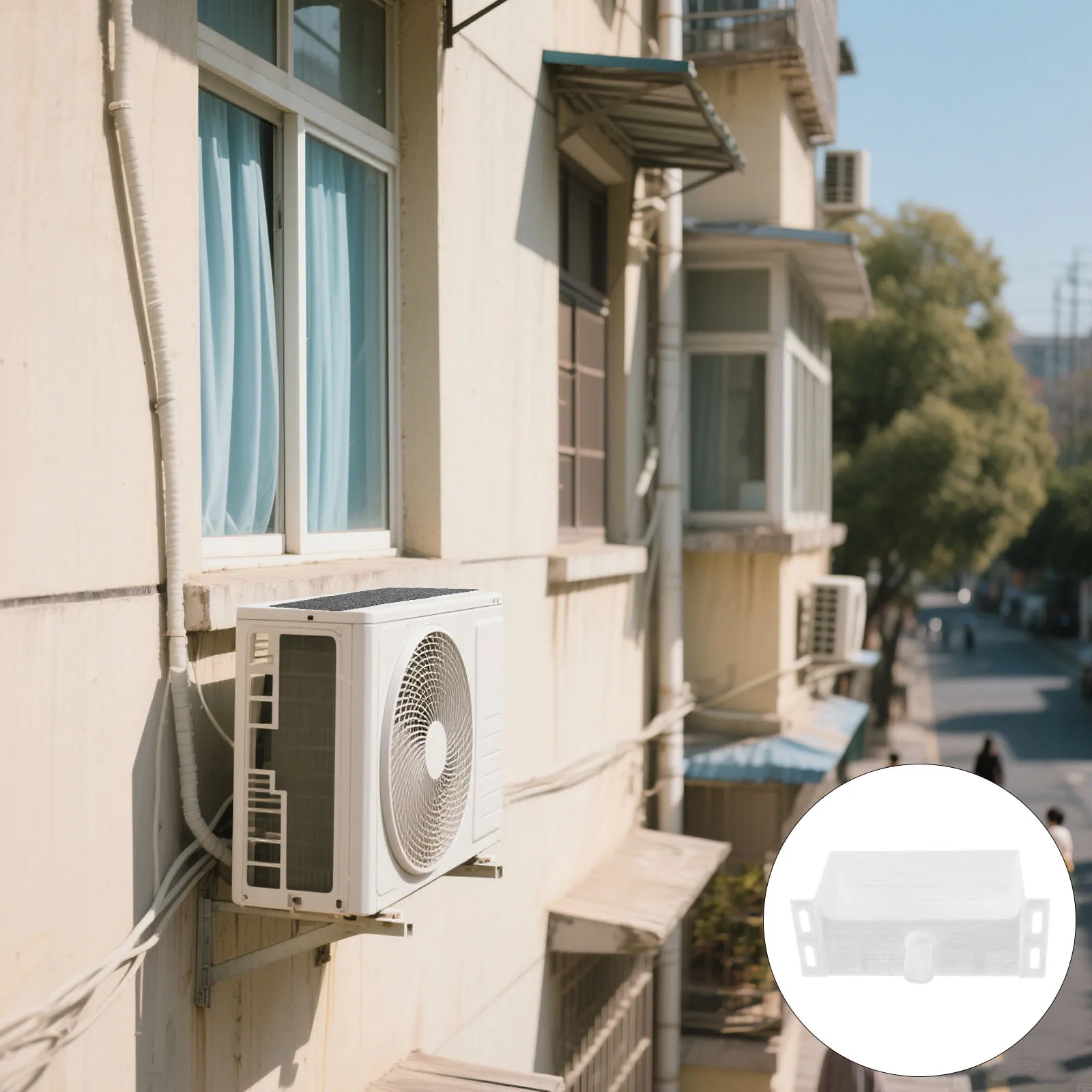 Bandeja de goteo para aire acondicionado, bandeja de drenaje portátil de 5,3x2,2x2 pulgadas para unidad exterior, colección de agua, Compatible con Midea, 4 Uds.