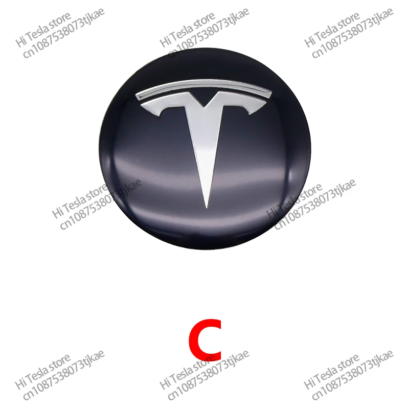 4pcs 56mm 65mm Car Wheel Hub Center Caps Emblem Stickers for Tesla Model 3 Y S X Roadster P75D P85D P90D P100D Auto Accessories