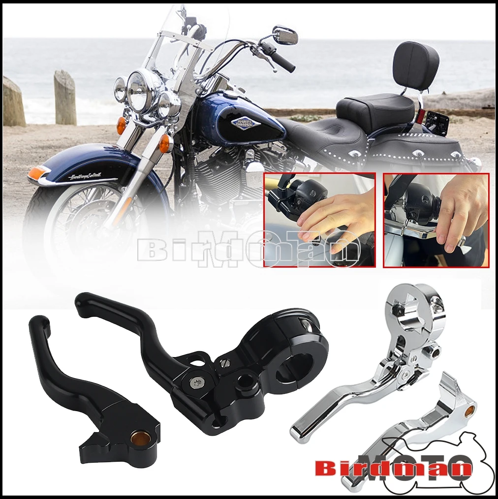 For Harley Touring Electra Glide Ultra Classic FLHTCU/I Road Glide FLTR/I 96-07 CNC Shorty Easier Pull Clutch&Brake Lever Combo