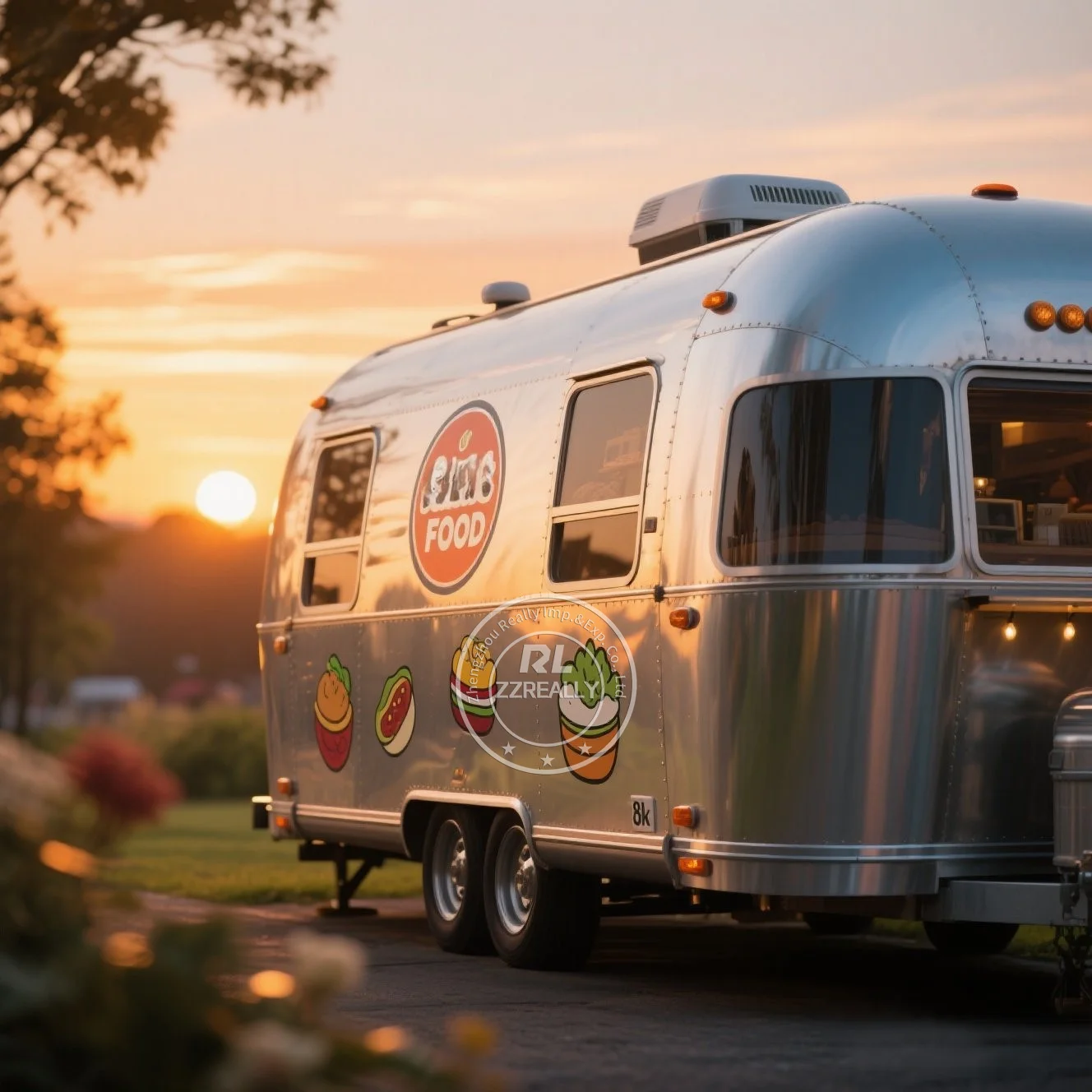 

LOGO Custom Mobile Juice Beer Bar Ice Cream Trailer Fast Food Truck Burger Coffee Catering Trailer Fully Equipped