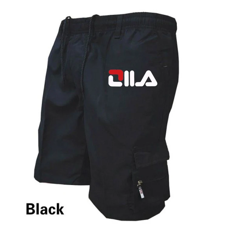 Fashion Cargo Short Men\'s Drawstring GYM Shorts Men Tactical Short Pants Summer Beach Pants Casual Jogging Shorts Loose Pants