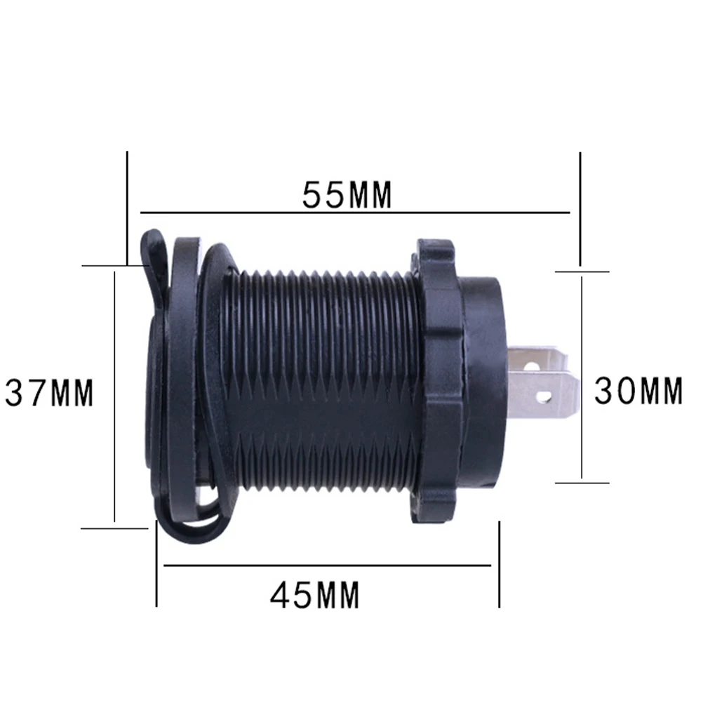 

Dual USB Car 5V 3 1A Black Cigarette Lighter Adapter Motorcycle Car Boat SUV ATV Truck Waterproof Socket