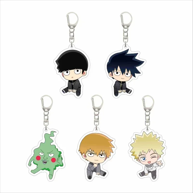 Shigeo Kageyama Mob Reigen Popular Anime-related Acrylic Keychain School Bag Pendant Comic Exhibition Gifts Lanyard Keychain