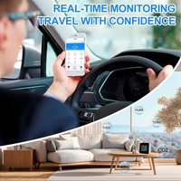 1 Piece Air Quality Monitor Indoor, As Shown ABS+PP For CO,CO2,AQI,TVOC,HCHO,PM2.5,PM10 For House Kitchen And House