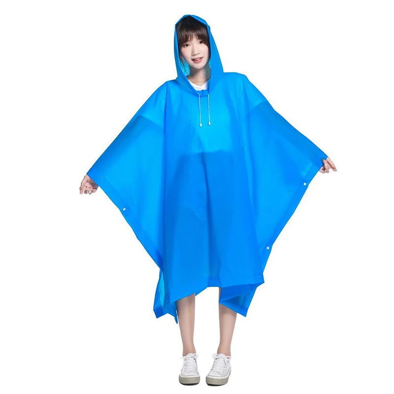 1Pcs Multifunctional Raincoat Outdoor Waterproof Rain Poncho Women Men Adult Hooded Reusable Rain Coat For Camping Tent Mat