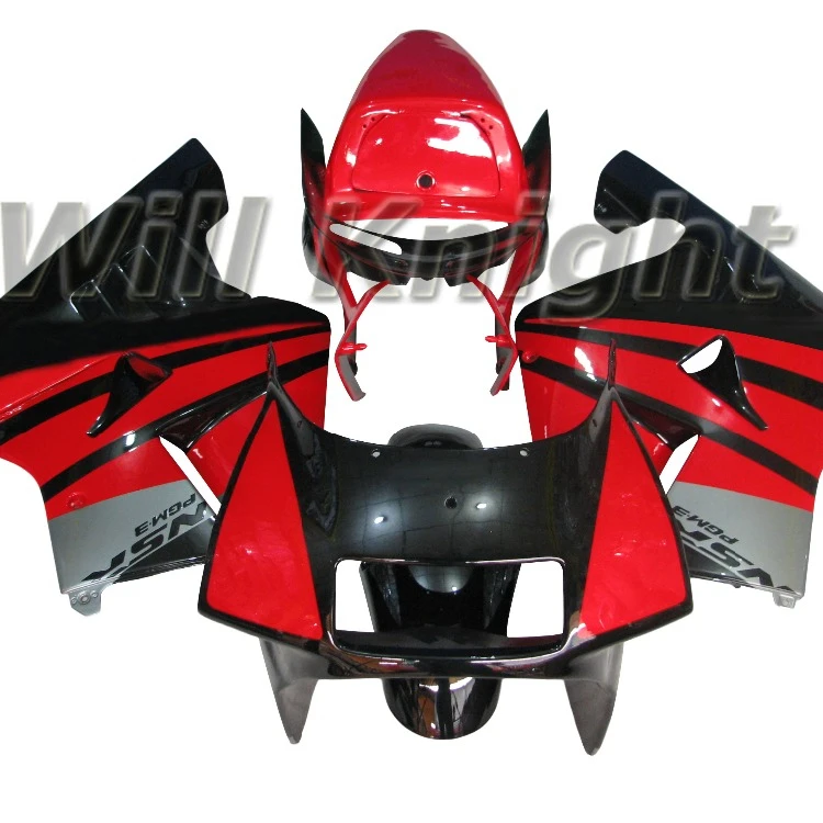 

For Honda Black Red NSR250R MC21 1990 1991 1992 1993 90 93 NSR 250R MC-21 PGM3 ABS Fairing Set Plastic Kit