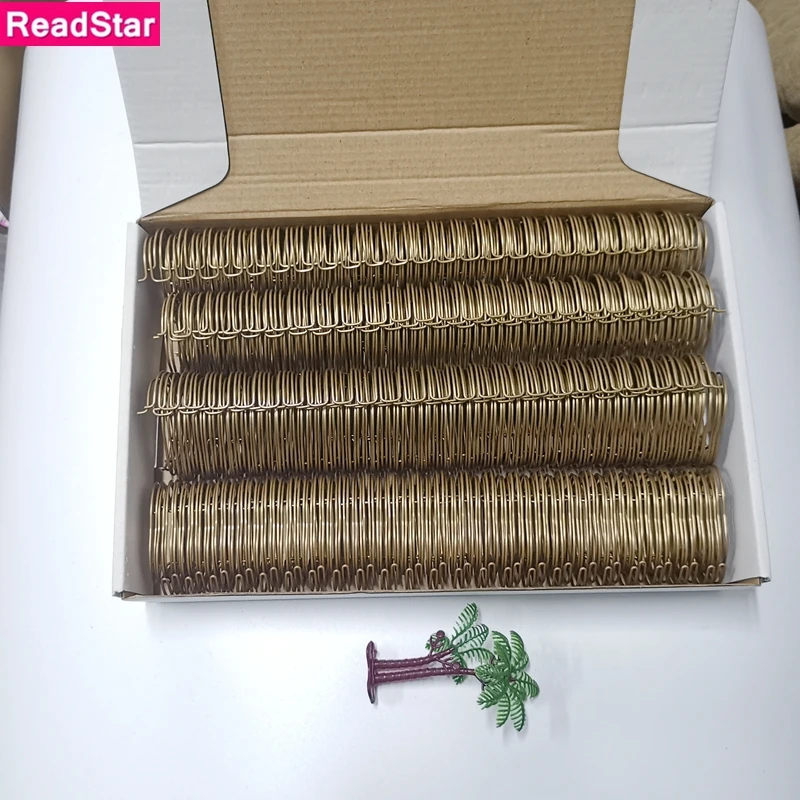 30/50/100PCS/Box Wholesale ReadStar A4 3:1/2:1 Pitch 6.4-38.1mm OY Double Coil Bronze Double Loop Wire Binding Comb Wire Rings