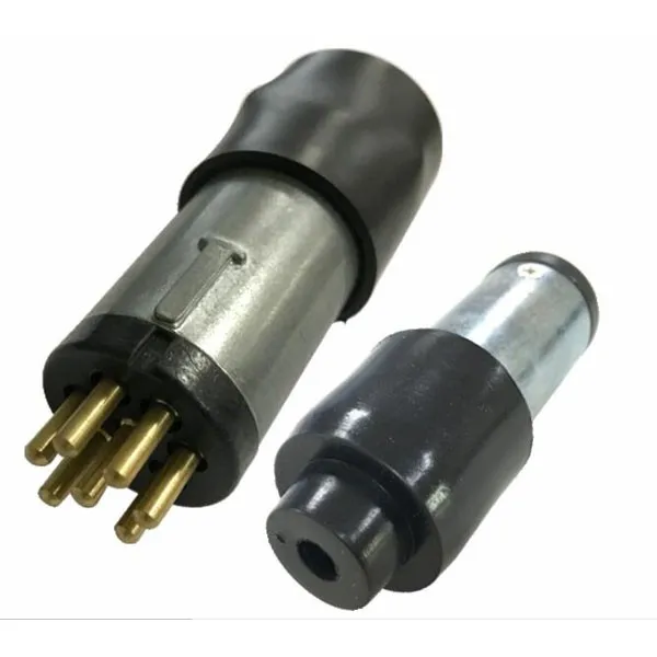 Australian Small Round 7Pin Trailer Plug  Zinc 7Way Trailer Connector for Agricultural Machines, Trucks, Tractors, Boats