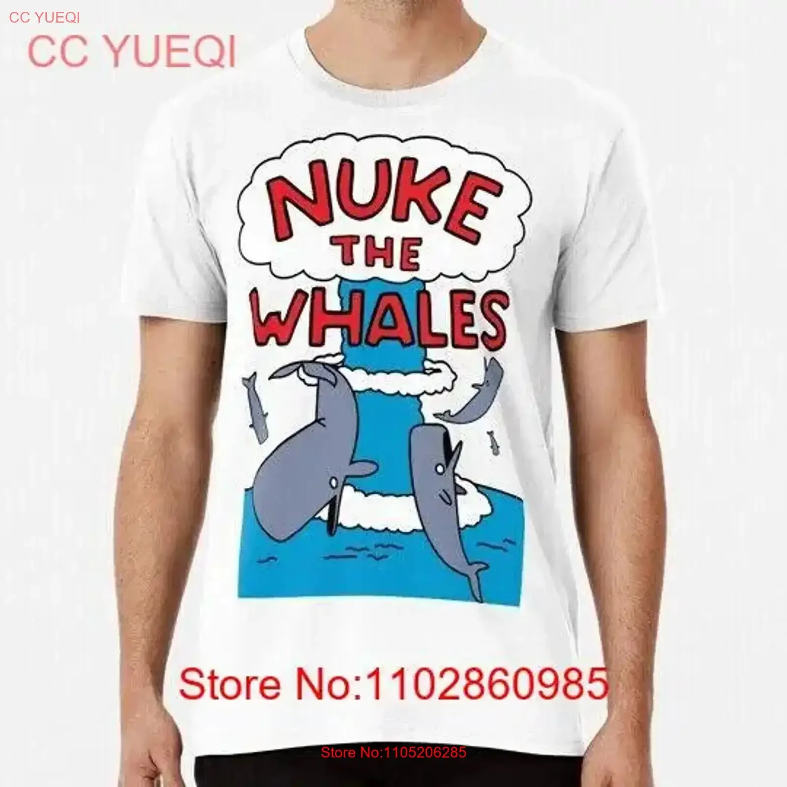 Nuke the Whales S to 5XL Made in USA T Shirt vintage Washed graphic Slightly fashion designer clothes Breathable homme