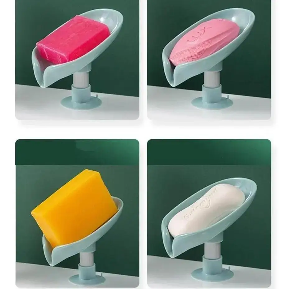 Blattform Seifen kiste Abfluss Seifen halter Box Bad Dusche stabile Seifen halter Schwamm Aufbewahrung platte Seifens chale Home Badezimmer Werkzeuge