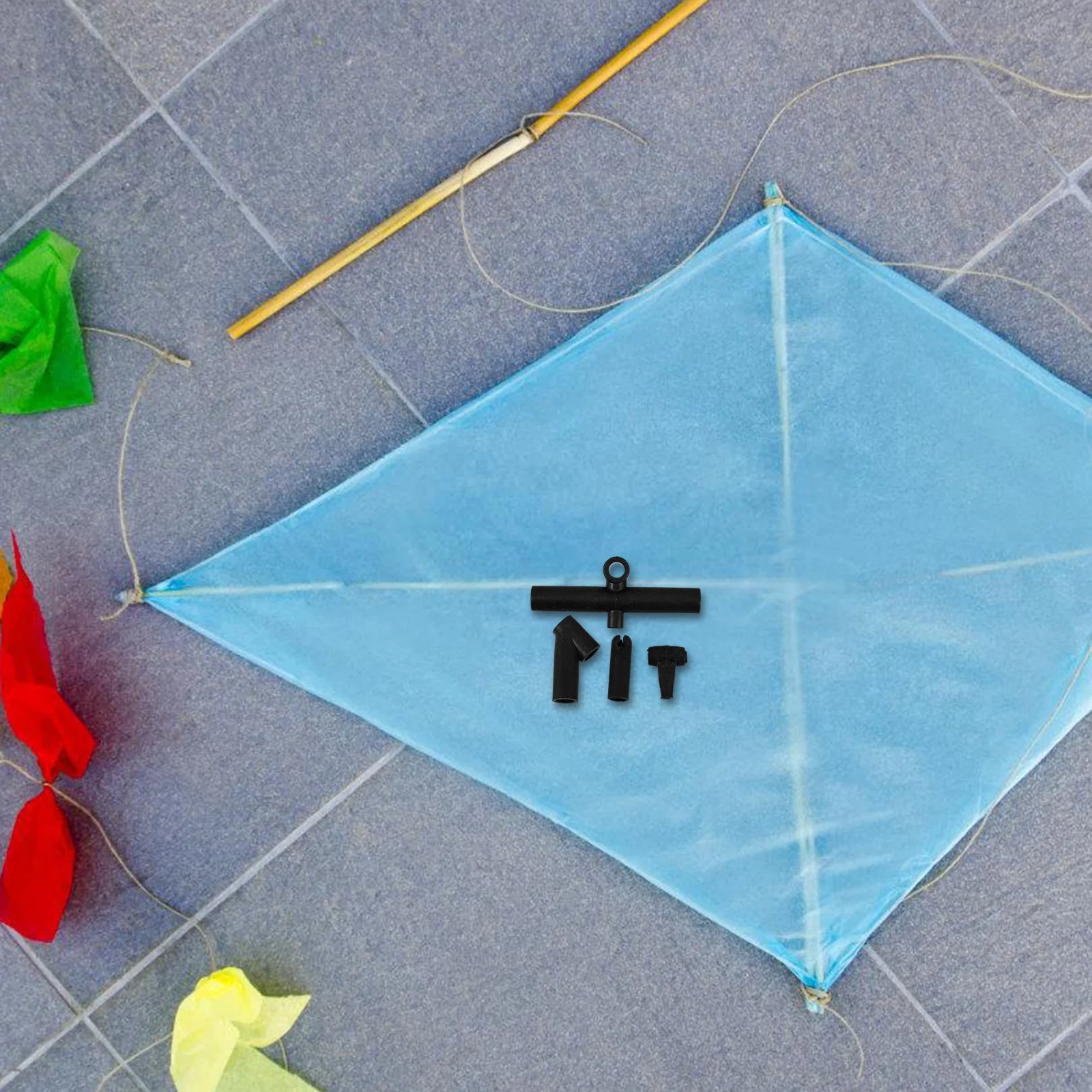 1 Juego de conectores de marco de cometa DIY, varillas en T de plástico, piezas de soporte para reparación de cometas deportivas voladoras, accesorios, soporte estable para cometa