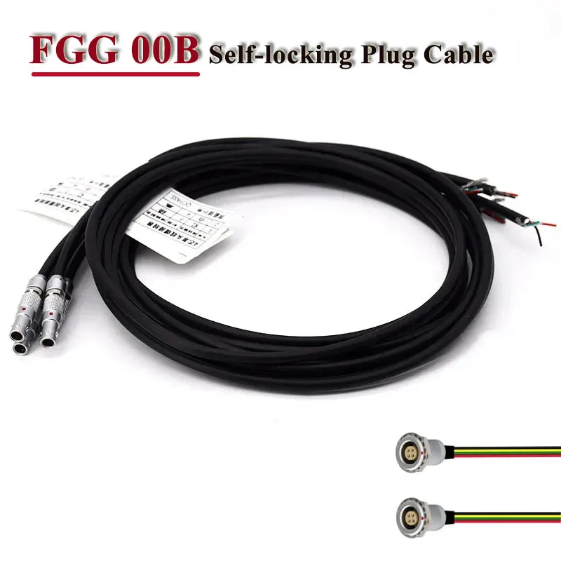 Compatible with REMO FGG 00B Metal Self-locking Connector Cable  2 3 4 5 Pin Aviation Plug Signal Wire Dual Male Head Power Line