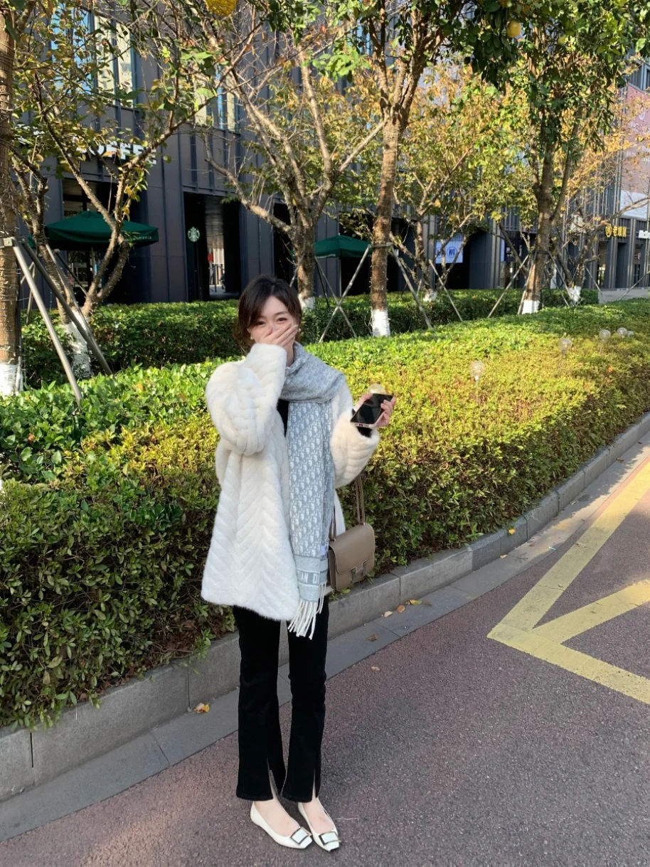 

Джинсы с высокой талией и подкладкой, с разрезом, JECOLLECTION, весна 2024, женские премиальные джинсовые брюки, удобные, эластичные, повседневные.