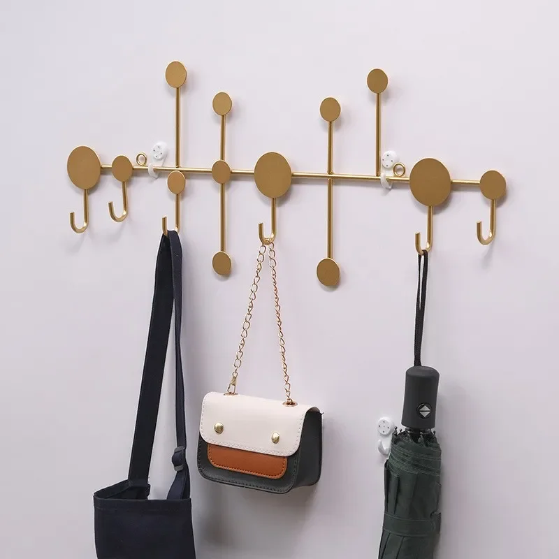 

Scandinavian Creative Hooks Key Rack Entryway Wall Hanging Storage No Punching Decorative Fitting Room Wall Coat Rack