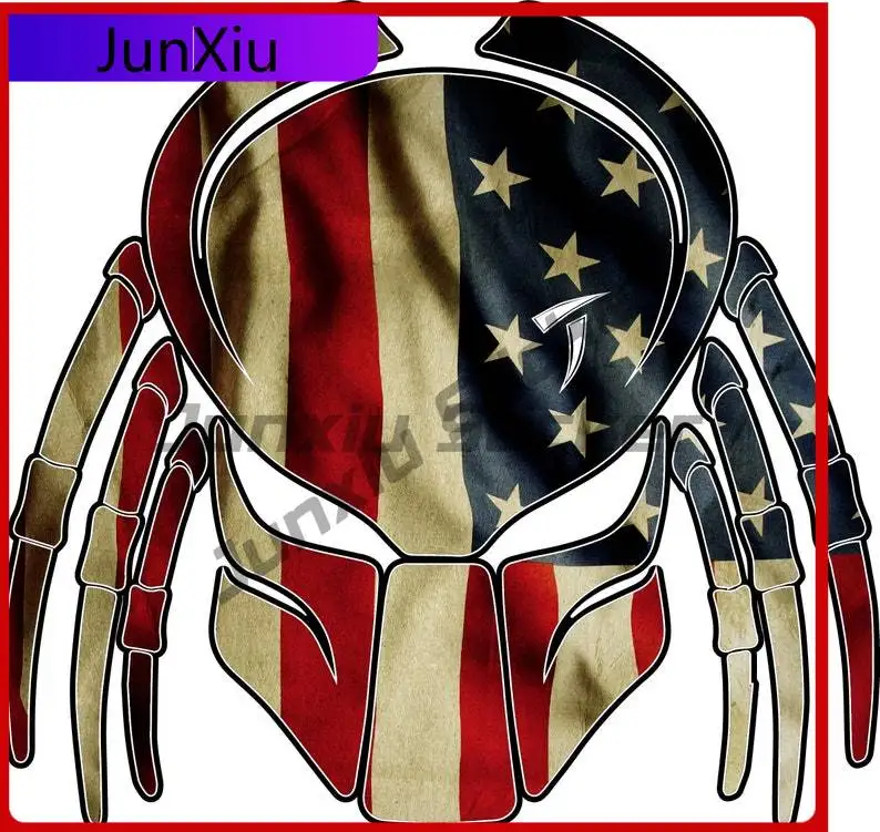 

Personalized American Flag Skull Usa High Quality Uv Stickers Car Bicycle Skateboard Laptop Rv Camper Window Custom Decals Dirt