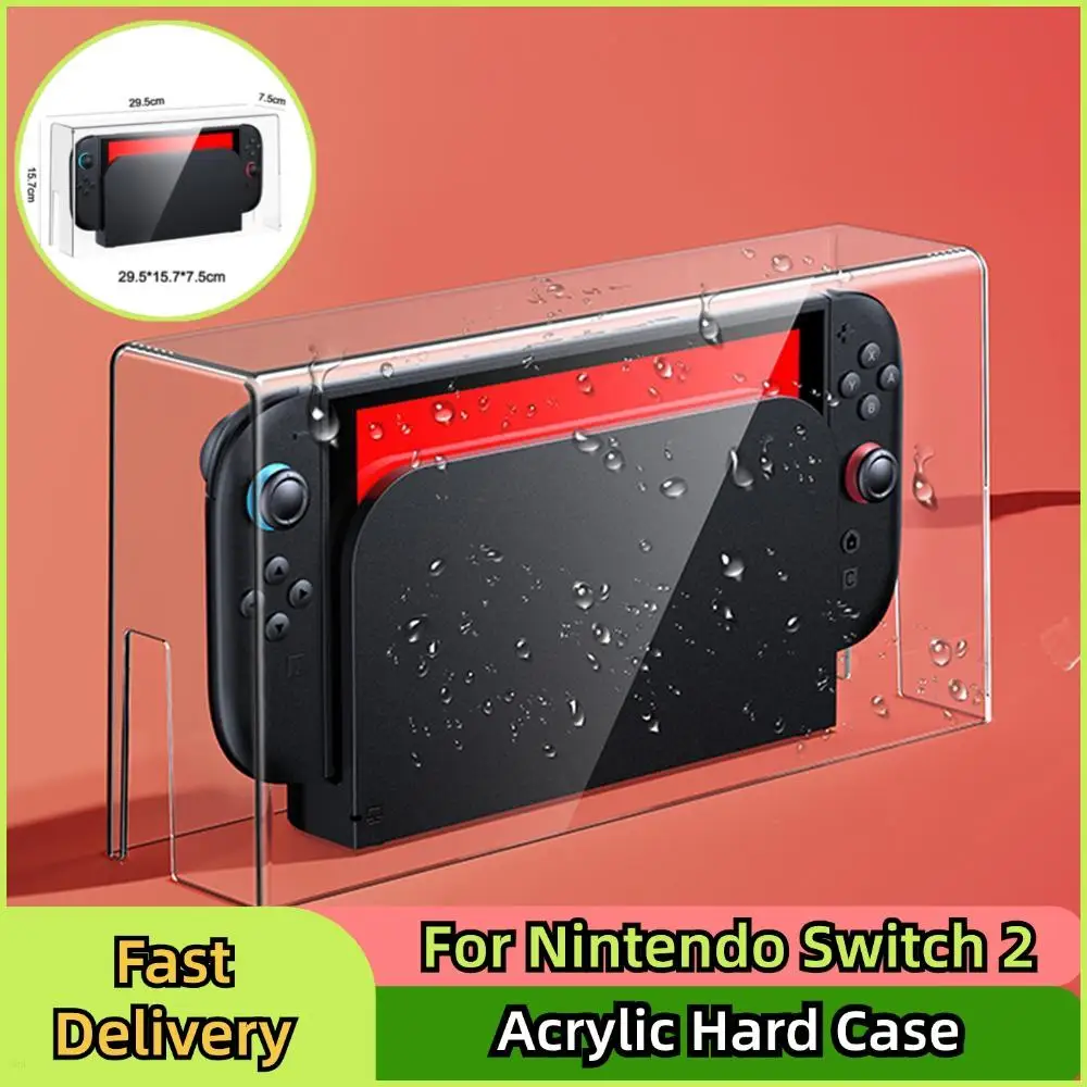 For Nintendo 2 Acrylic Hard Case Anti-dust Waterproof Protective Cover For Nitendo 2 Game Console Accessories