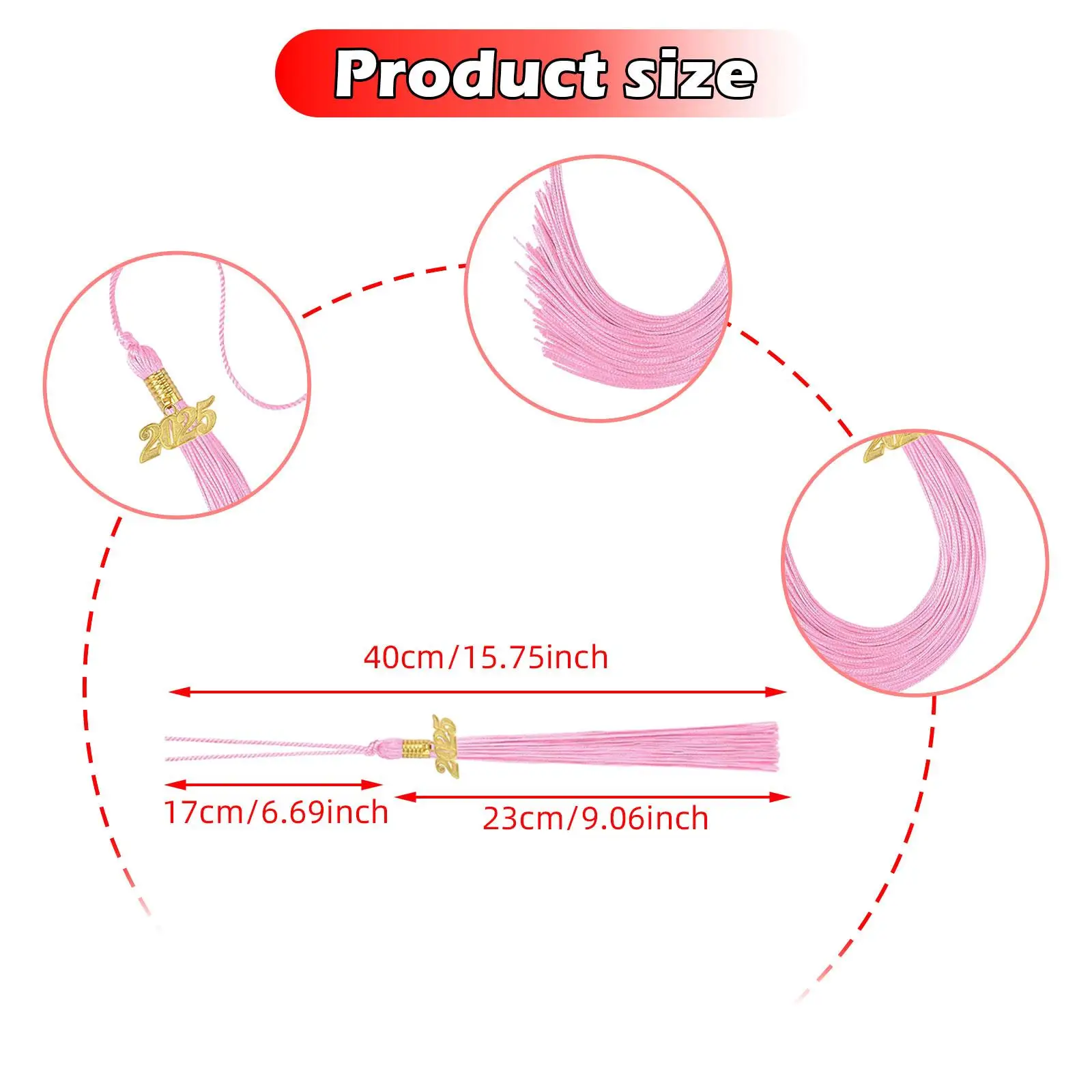 10x شرابات التخرج هدية أكاديمية ديكور قبعة التخرج شرابات لسلاسل المفاتيح #6