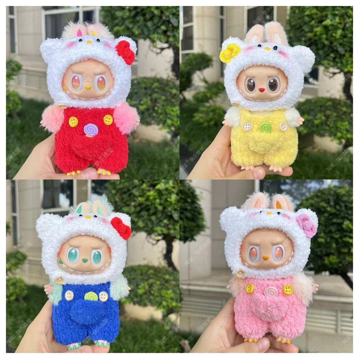 

(Только одежда) для виниловой куклы Labubu, одежда Hellokitty Mimmykitty, вязаная одежда ручной работы, 17 см, одежда для кукол, каваи, подарок для девочек