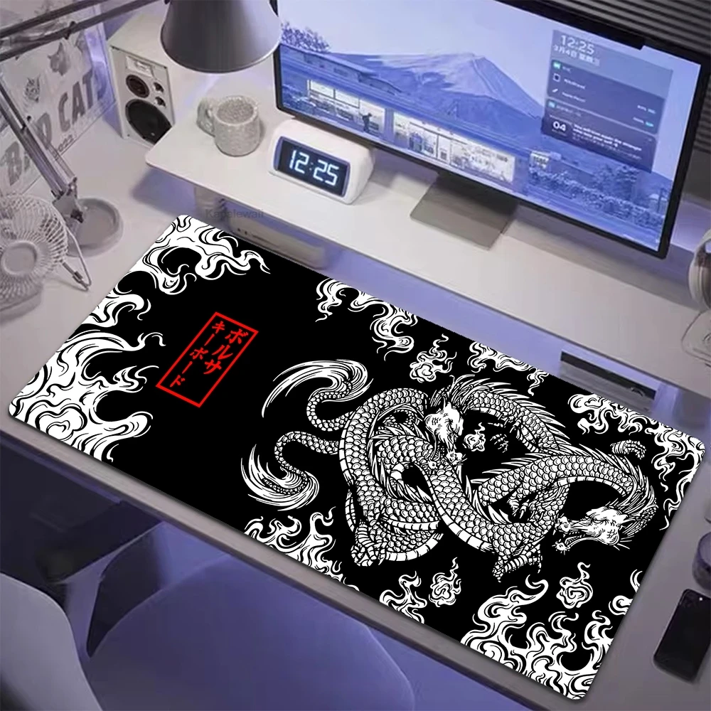 

Japanese Dragon Large Gaming Mousepad XL Keyboard Gamer Mouse Pad on The Table Speed Desk Mat Anime 800x300mm Mouse Mats