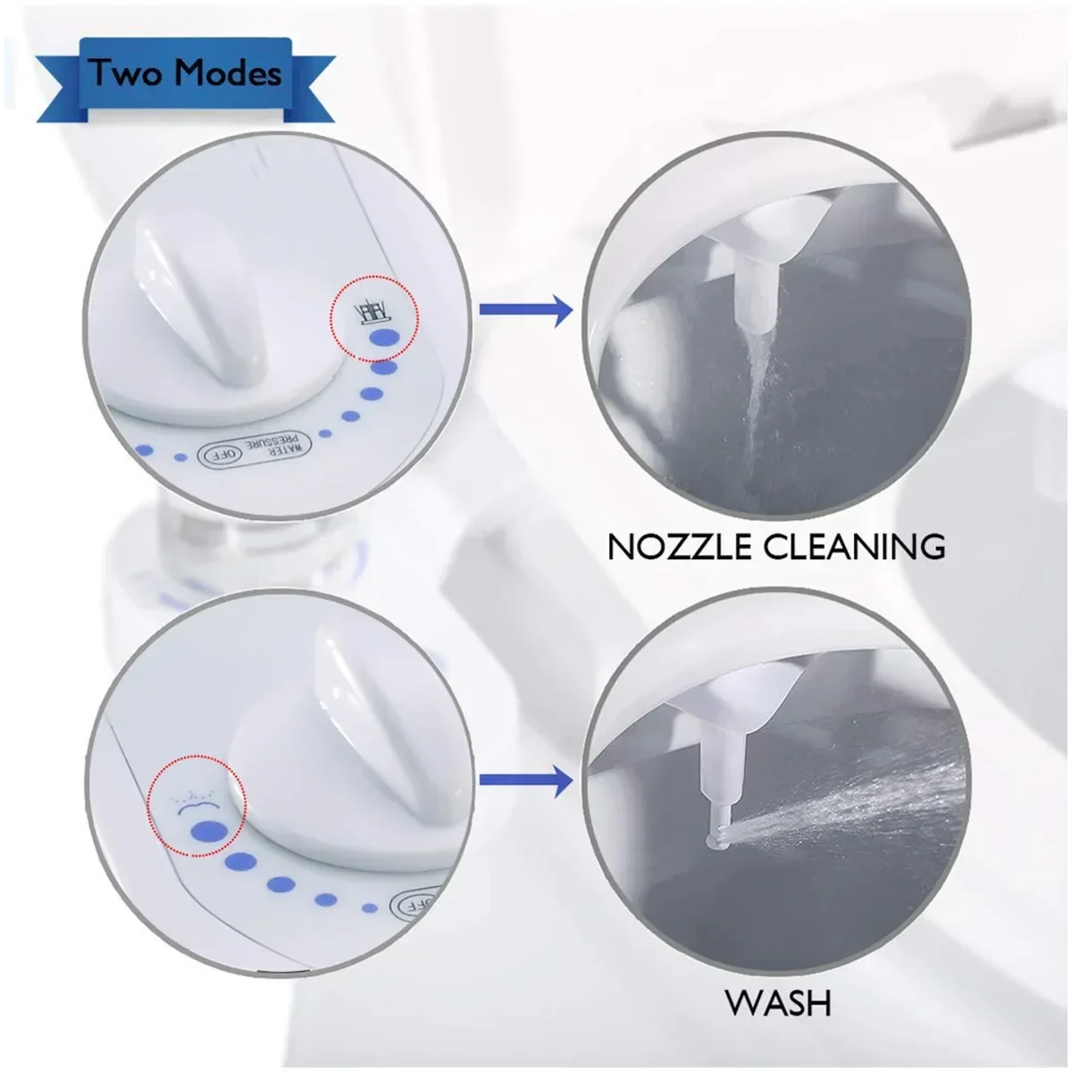 Superior Smart Toilet No Electricity Hot and Cold Water Cleanser Fart Washer Washer Cover Toilet Accessories Bidets