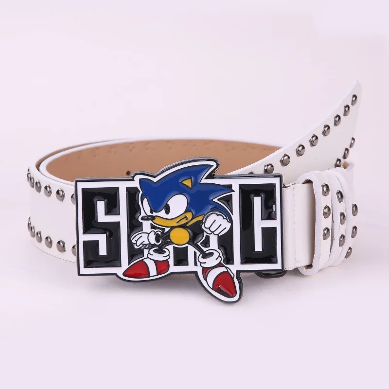 108 سنتيمتر سونيك القنفذ فتاة Y2K الألفية الساخن فتاة حزام الموضة أنيمي شخصية الإناث الذكور رسالة عالية الجودة برشام حزام #3