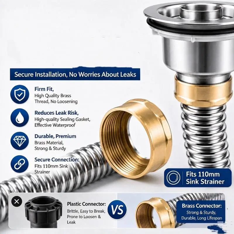 【HG】Complete Kitchen Sink Drain And Strainer Set – High-temperature Resistant, Odor-blocking, And Pest-proof.