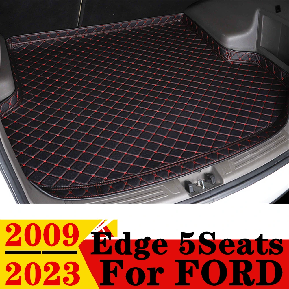 High Side Car Trunk Mat For Ford Edge 5Seats 2023 2021 2020 2019 2018 2017-2009 XPE Tail Boot Tray luggage Pad Rear Cargo Liner