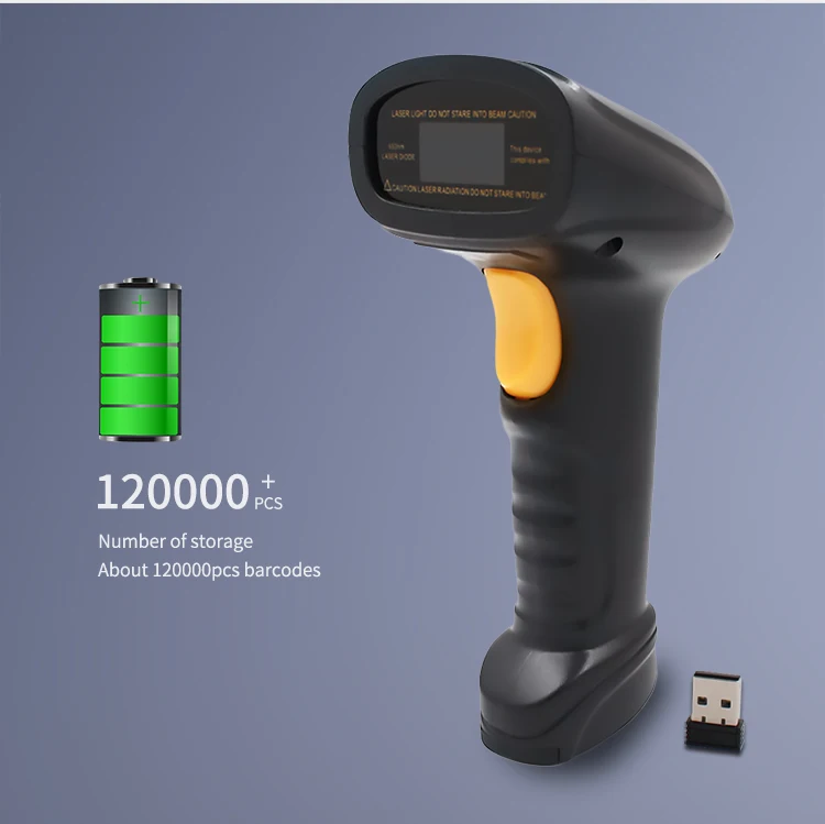 ماسح الباركود اللاسلكي Laser 1D لمستودع البيع بالتجزئة مع تقنية 2.4G اللاسلكية #5