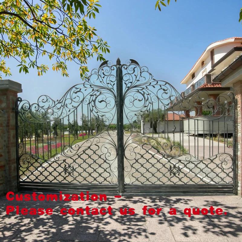 

custom.Modern Wrought Iron Gate Design House Elegant Outdoor Garden Fencing