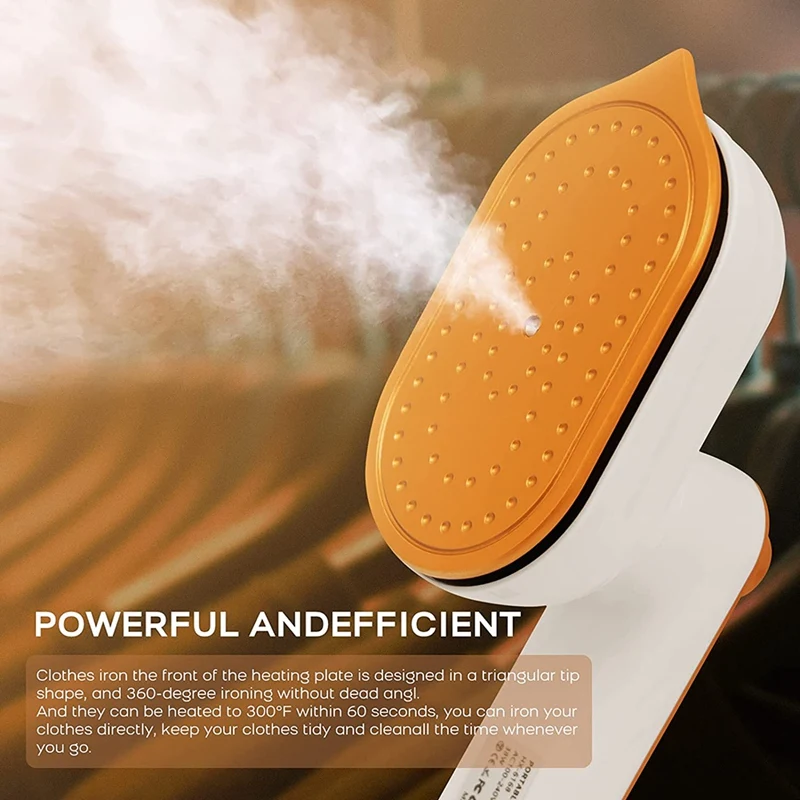 Promotion!Steam Iron For Clothes,Travel Mini Iron 360°Rotatable Portable Handheld Steam Iron For Home Traveling UK Plug