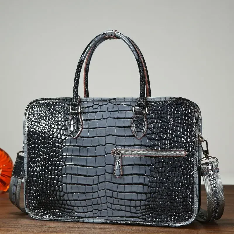 Neue Mode Alligator Herren Aktentasche Krokodil muster Rindsleder Reisetaschen Handtaschen Herren Umhängetasche Messenger Laptop taschen