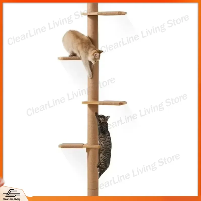 arbre-a-chat-fukumaru-pour-chats-de-petite-et-moyenne-taille-tour-d'escalade-a-5-niveaux-avec-poteau-a-gratter-corde-en-sisal-plateforme-de-repos-pour-chat-d'interieur