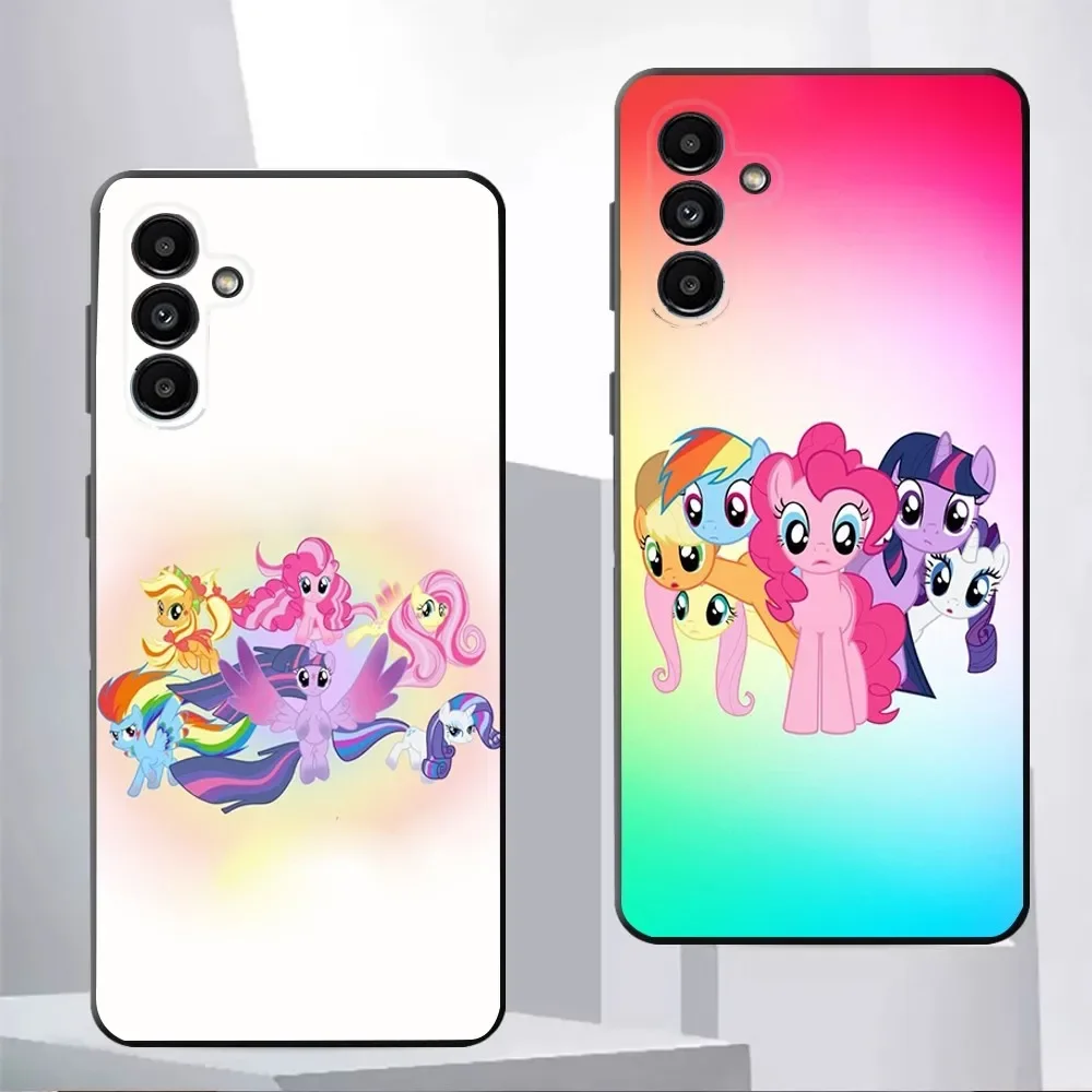 

Cartoon M-My L-Little P-PonyS Phone Case For Samsung Galaxy A13,21s,22,31,32,52,53,71,80,91 Black Soft Cover
