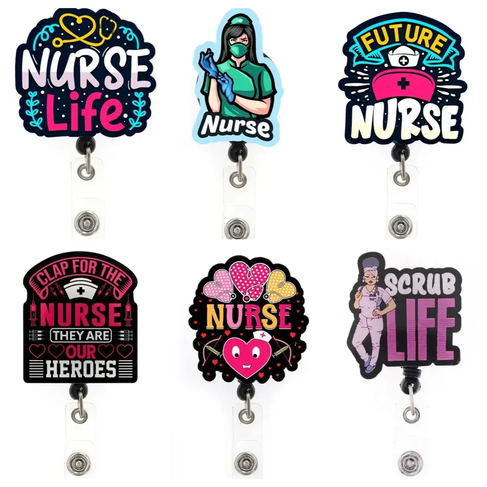 Nurse Accessories Acrylic Nurse Life Badge Reel Medical Healthcare ID  Badge Holder