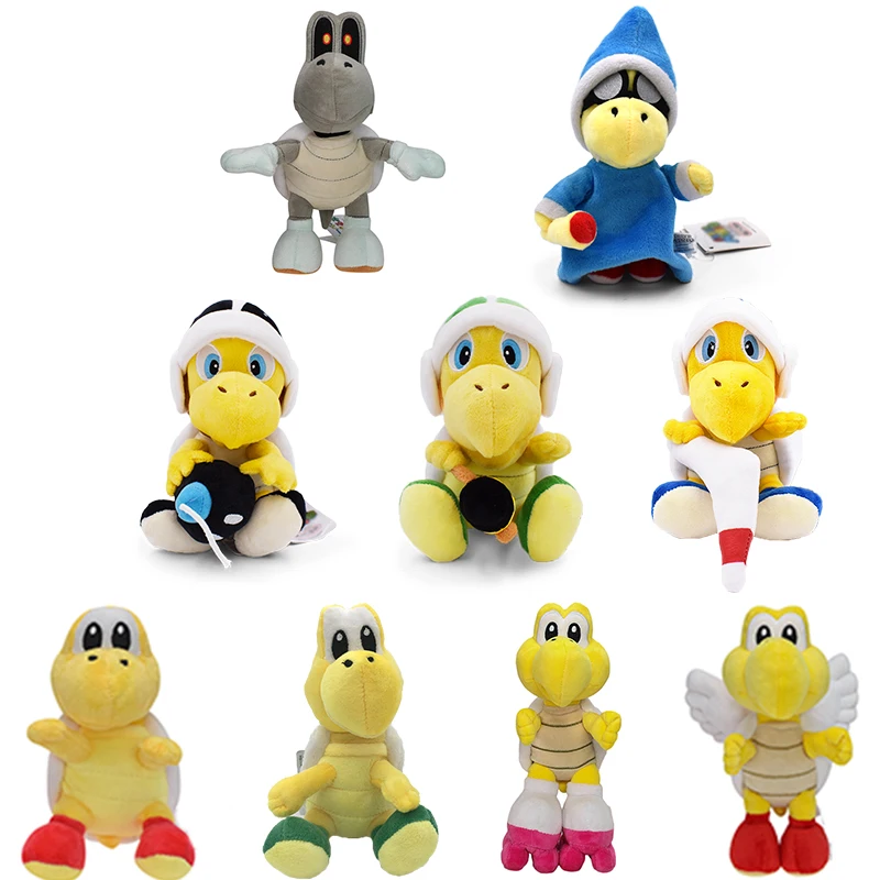 Mario Koopa Troopa Plush Toys Spiny Koopa Turtle Kamek Stuffed Dolls Ken Carson Goomba Mushroom Condart Poplin Cartoon Doll Gift