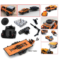 Technical Can Tilted Pickups F-150 Raptor Trailer Model Building Blocks DIY 42126 MOD Bricks Assembly Set Children's Toy Gifts