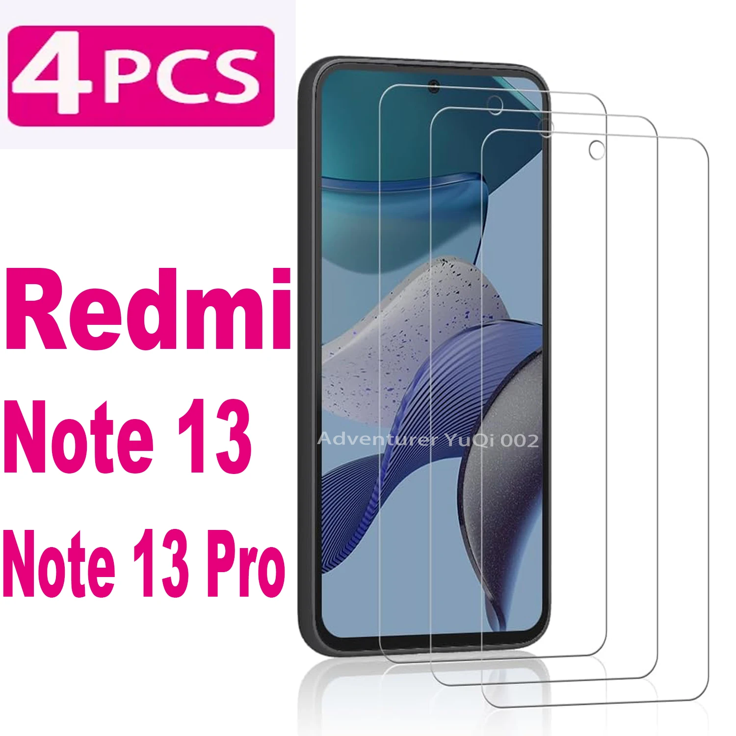 

4 шт., защитная пленка для экрана Redmi Note 13 Pro, закаленное стекло, защитная пленка Xiaomi Ultra Clear 9H HD