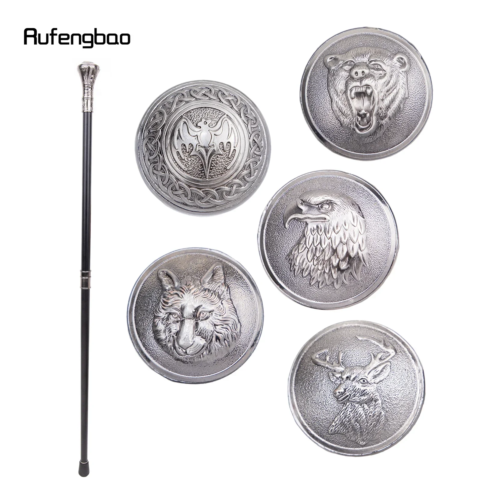 Animals Bear Hawk Deer Wolf Phoenix Stage Cane Decorative Stick Decorative Cane  Cosplay And Parties, For Cosplay & Party