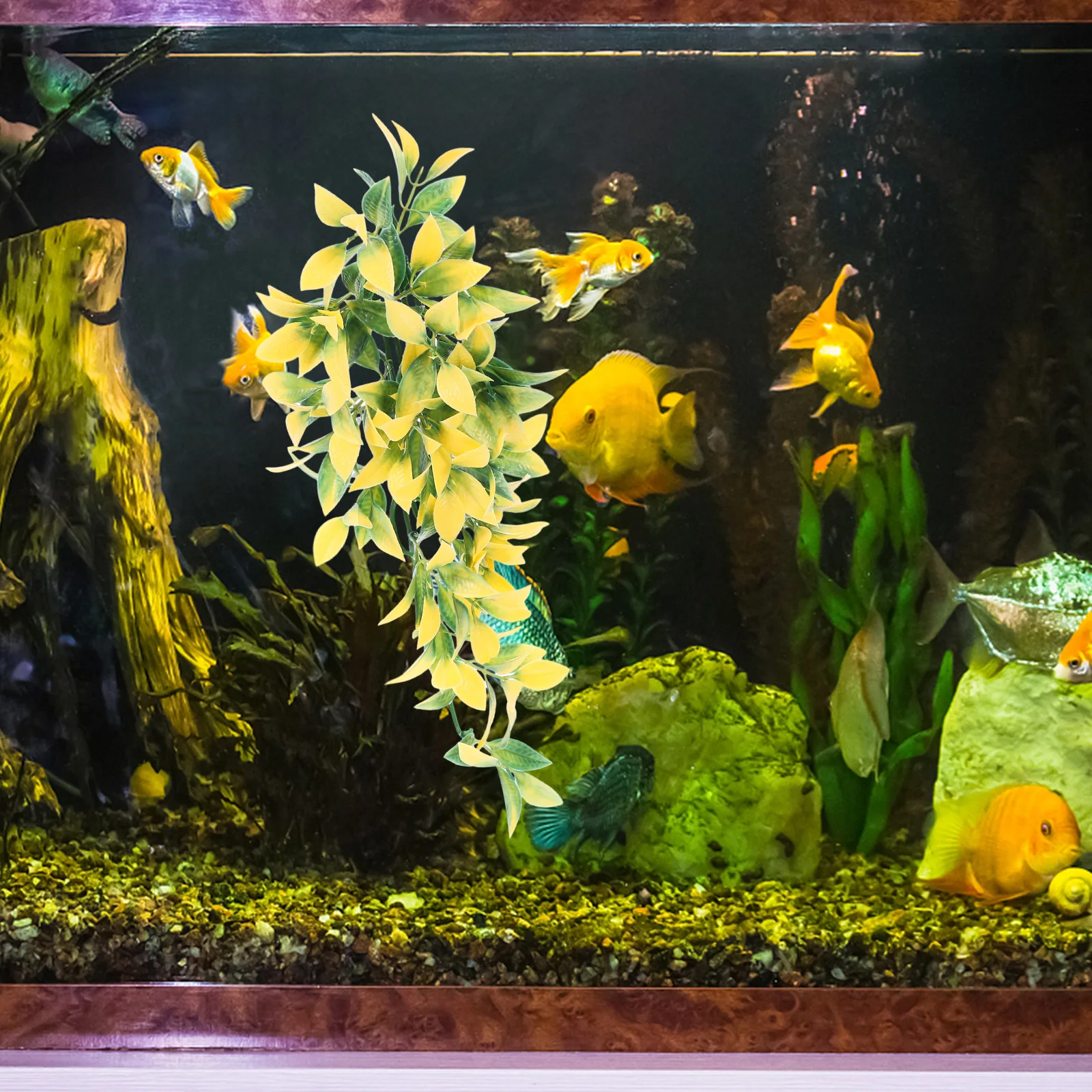 

Artificial Aquarium Plants Simulated Rattan Landscaping Fake Vines for Reptile Tank Decor Terrarium Plants Safe Plastic Lifelike
