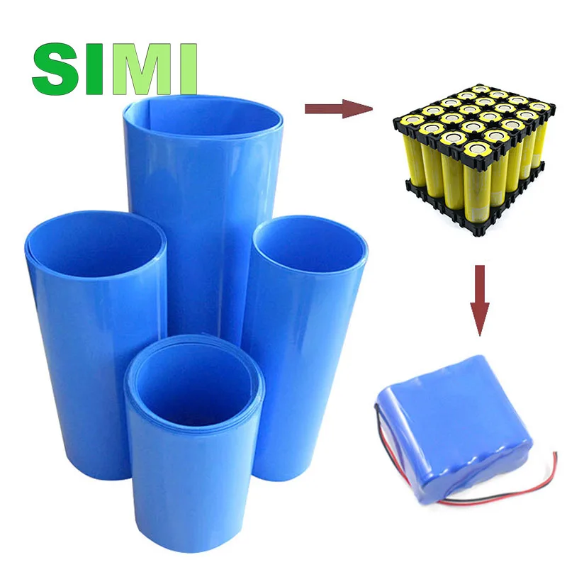 Length 1M Battery Packs PVC Heat Shrink Wrap Tube Insulation of Width 30/50/70±2MM for Big Battery Pack Power&DIY Projects