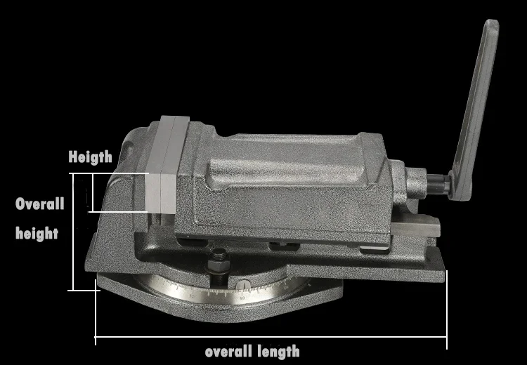 QH80 Precision Milling Machine Vise 80MM Machine Vice with Swivel Base For Milling Machine