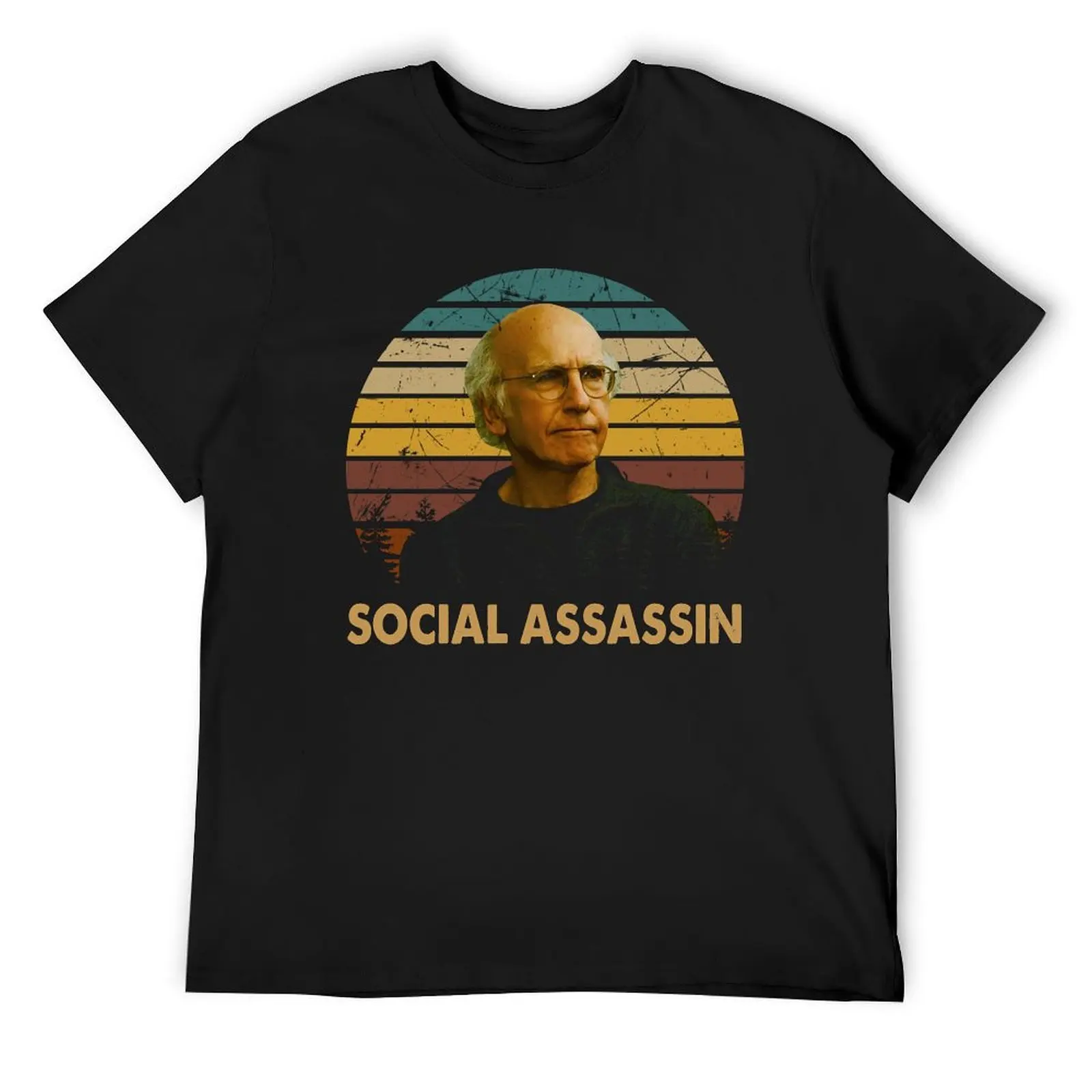 

Vintage Retro Tv Show Vintage Curb Art Your Enthusiasm Films Social Assassin T-Shirt heavyweights t shirt men