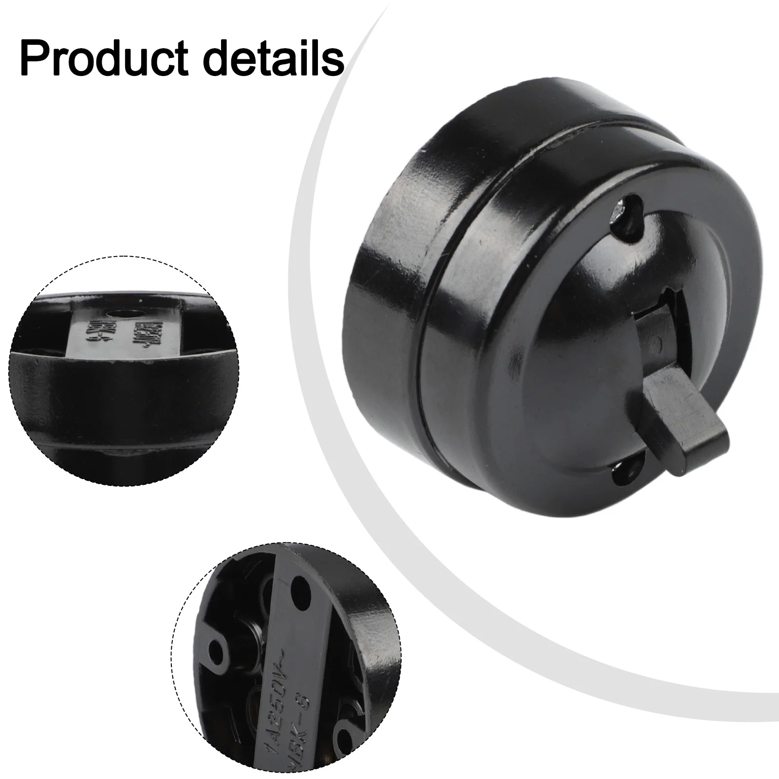 

Single Control Switch Wall Mounted Home Decoration Household Light Switch Retro Retro Style 220-250V Black New