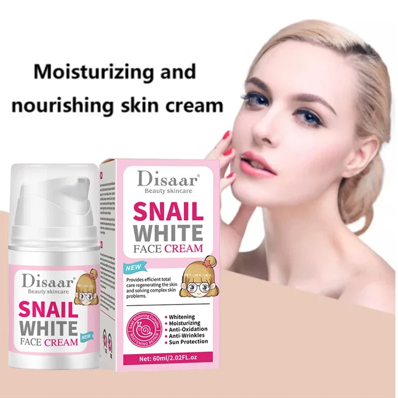 

Snail Face Cream Nicotinamide Rehydration Fine Pores Skin Whitening Brighten Skin Tone Mild Anti-Aging Skin Care Products 60ml