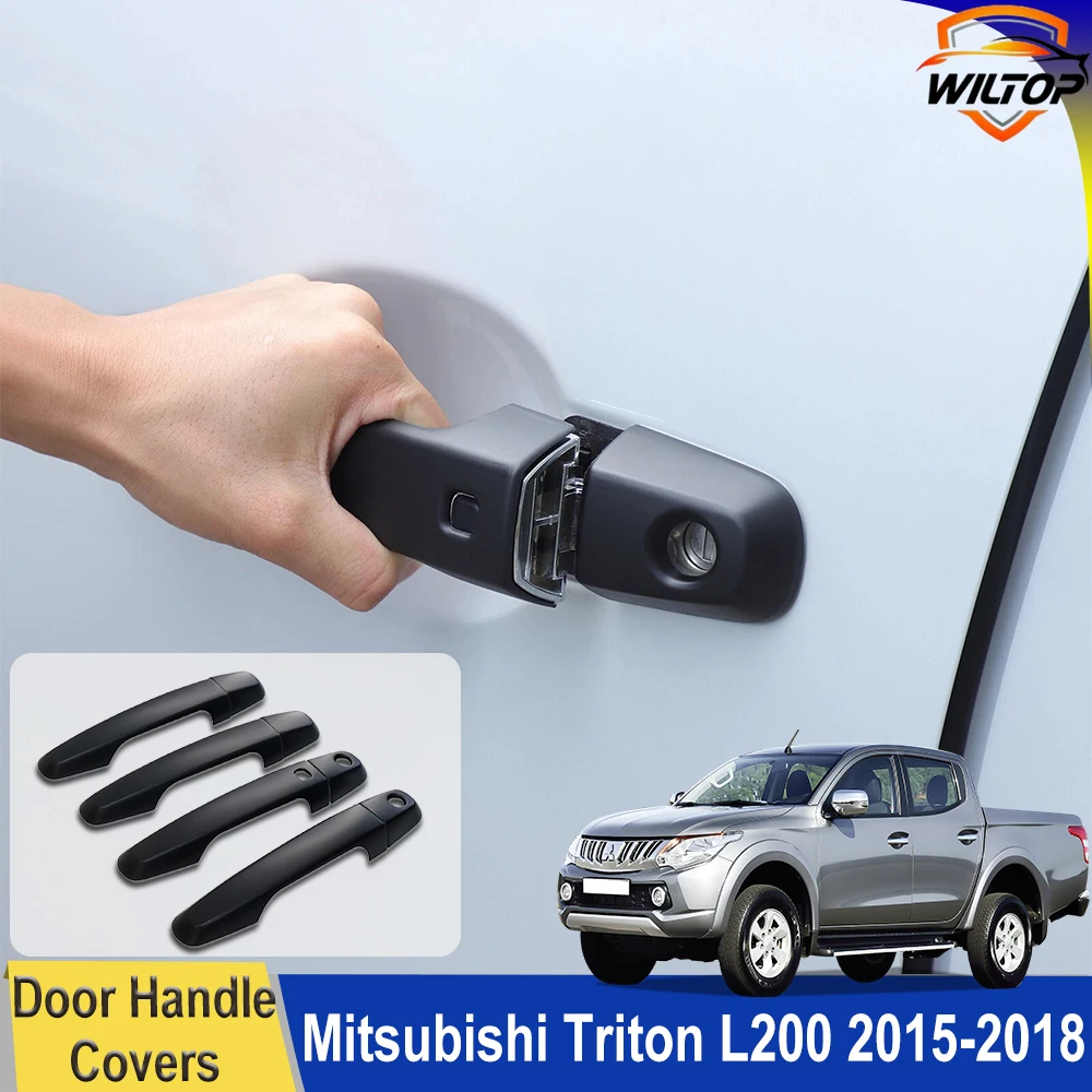 

Door Handle Cover For Mitsubishi Triton L200 2015-2018 ABS Material Protectors Cover Ram 1200 Strada Car Exterior Accessories