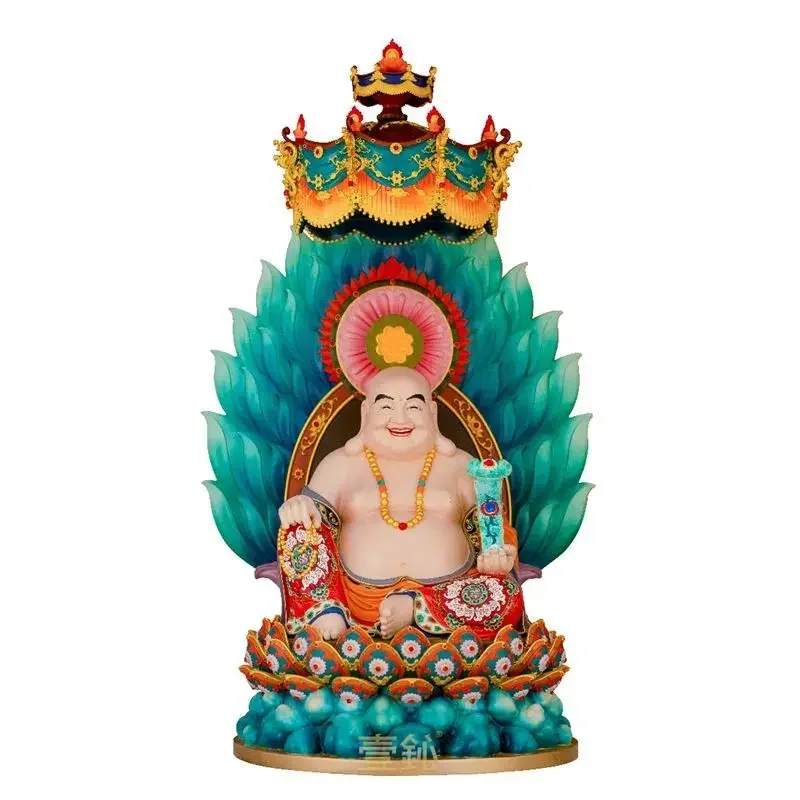 Pure copper Buddha statue Buddhist hall offers high-end ornaments