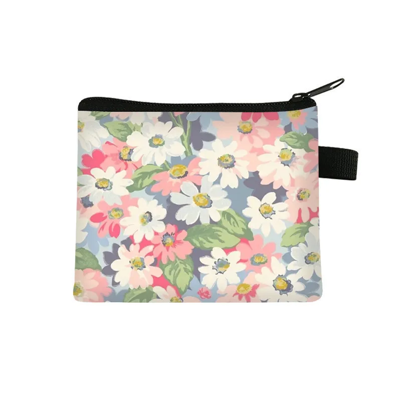 Children\'s Coin Purse Student Portable Card Bag Simple Square Fashion Polyester Short Soft Storage Bag Mini Bag Wallet Pochette