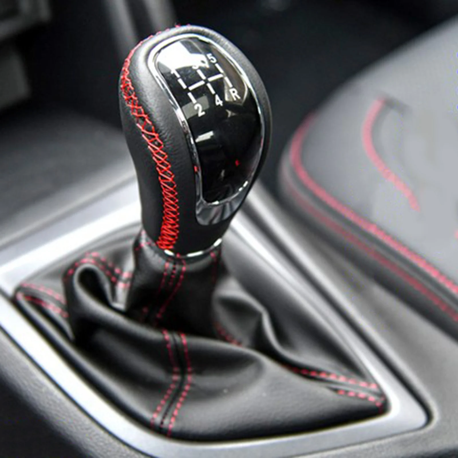 Manual Car Gear Shift Knob, 5 Speed Shifter, Boot Stick, Lever Car Stitching, Botão para carros automáticos